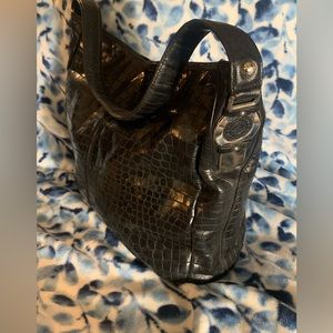 Donald J Pliner HOBO crocodile embossed design